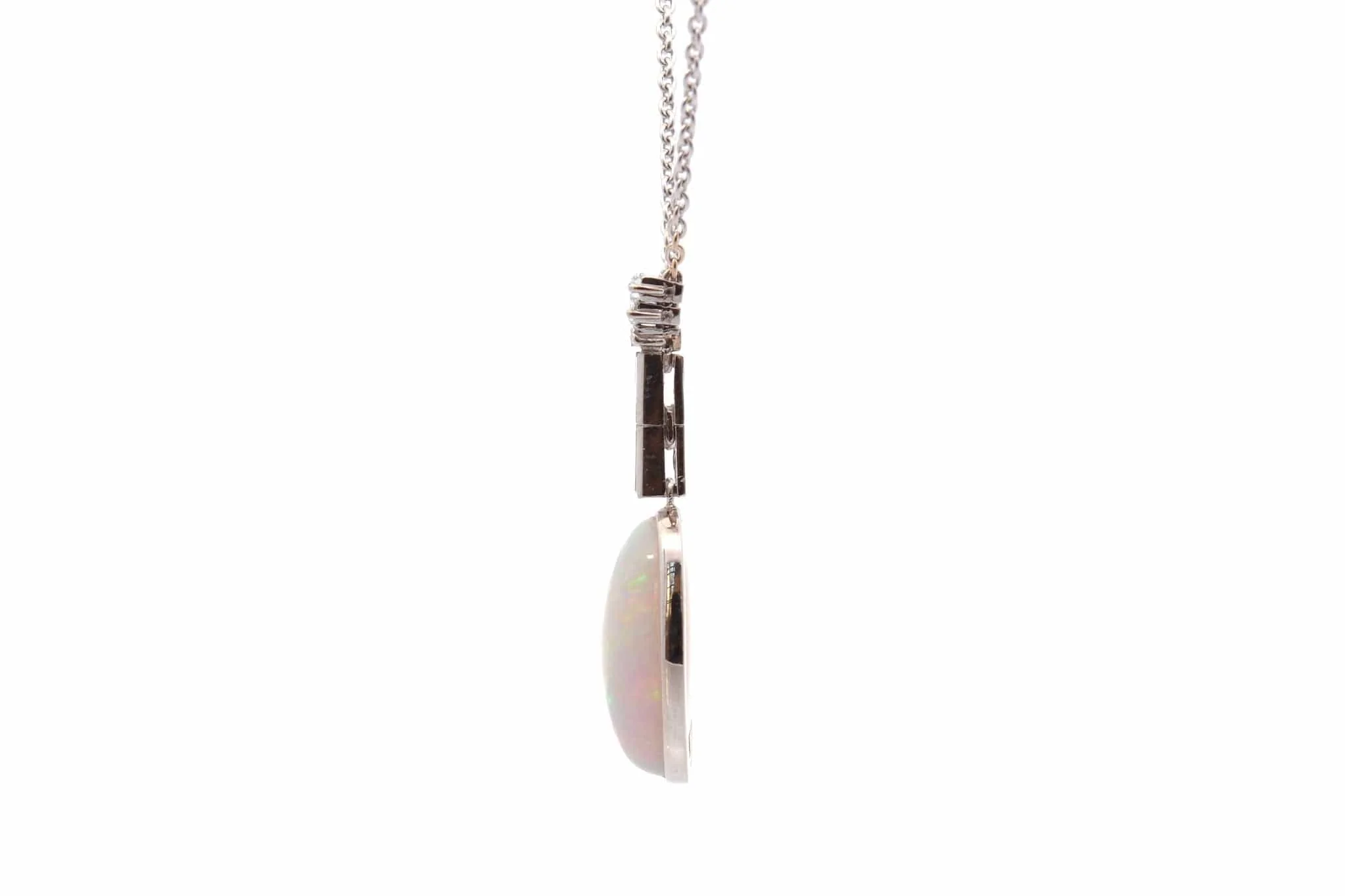Necklace - 6.11 ct opal and diamonds  - Image 4