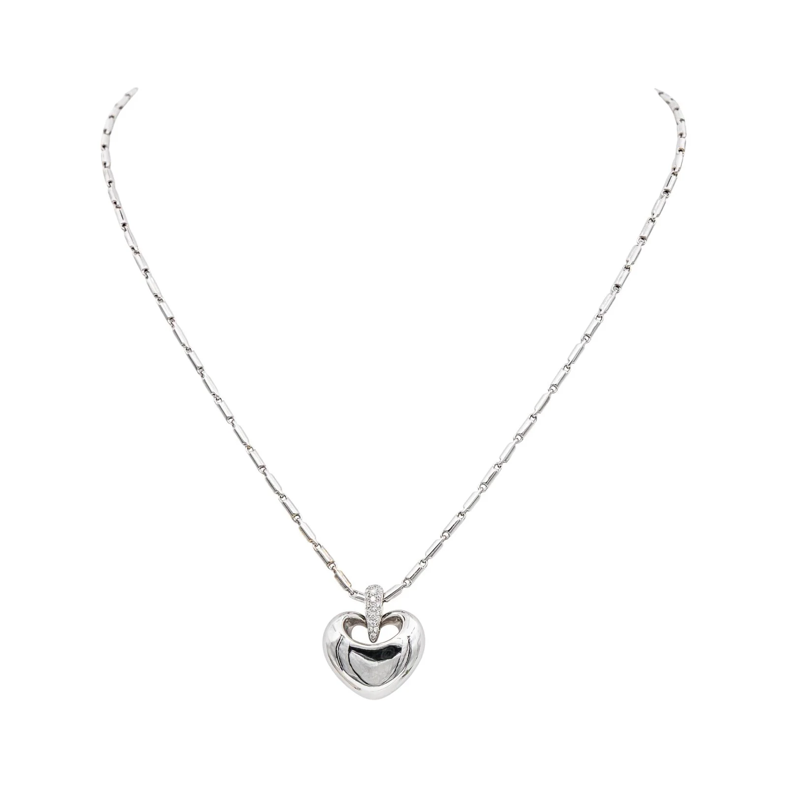 White gold diamond necklace  - Image 3