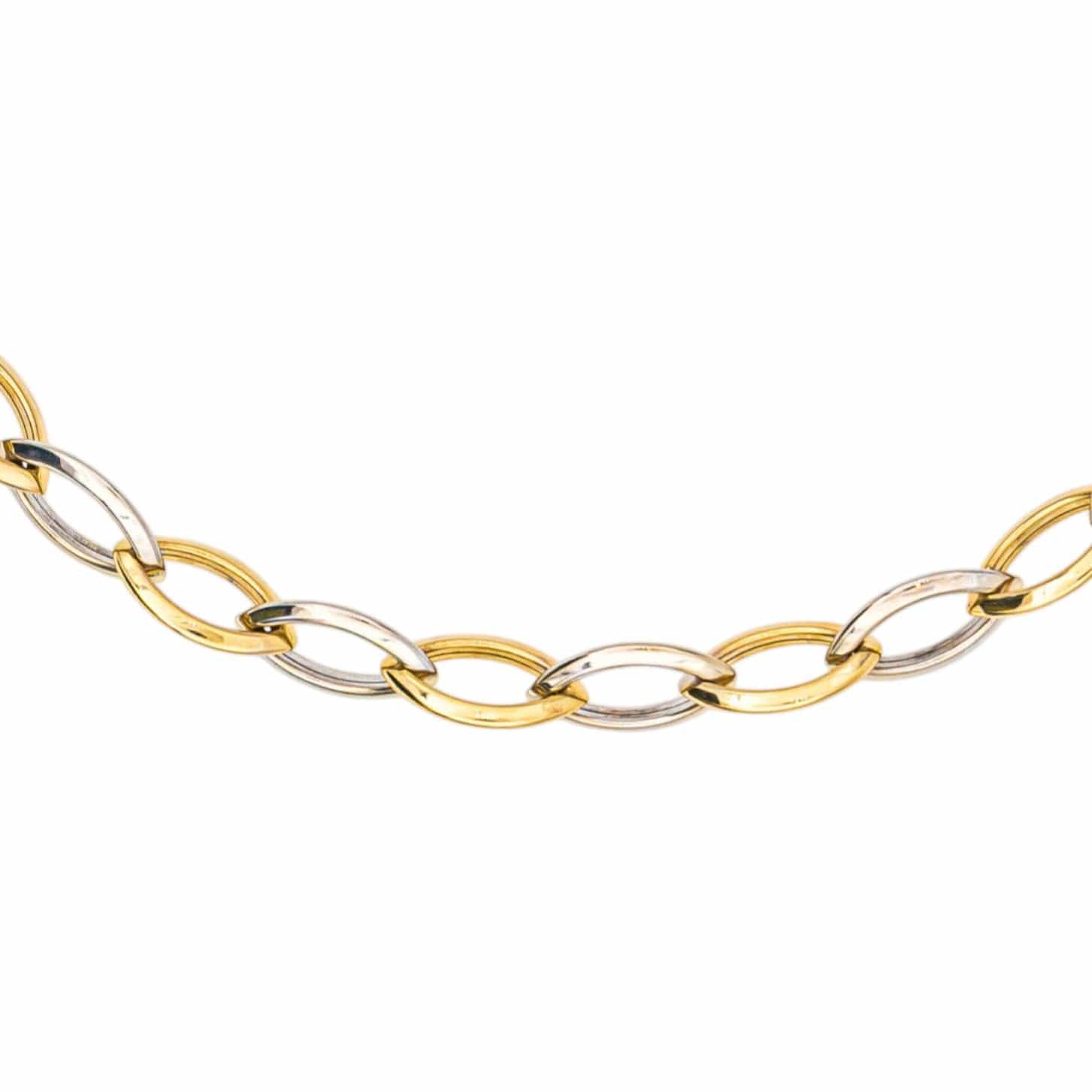 Yellow gold necklace, white gold  - Image 5