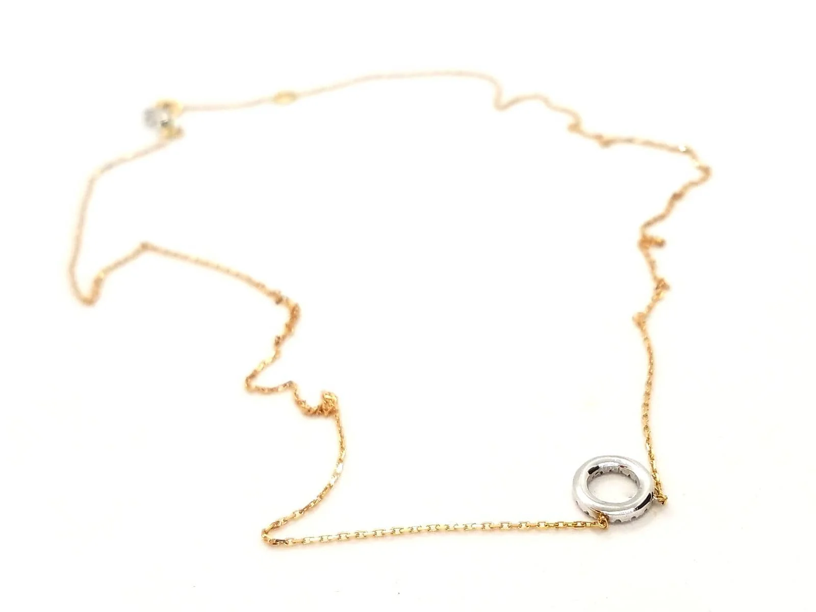 Rose gold necklace, White gold Diamond  - Image 10