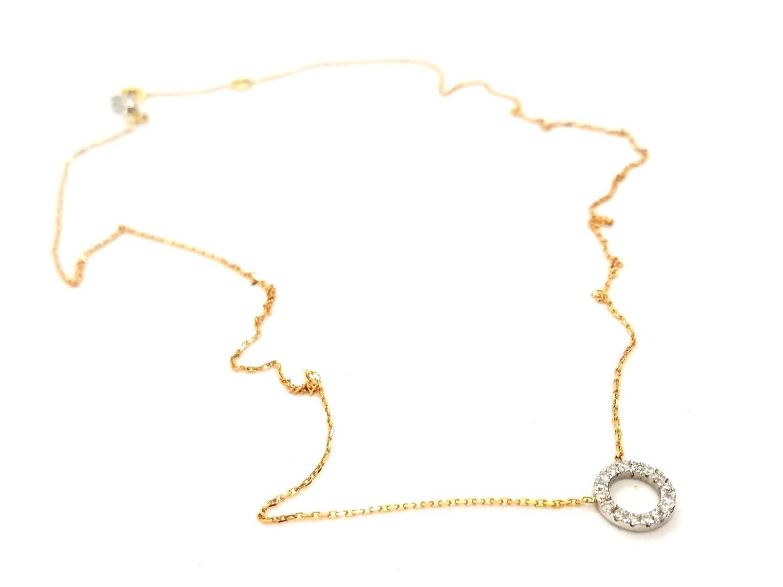 Rose gold necklace, White gold Diamond  - Image 6