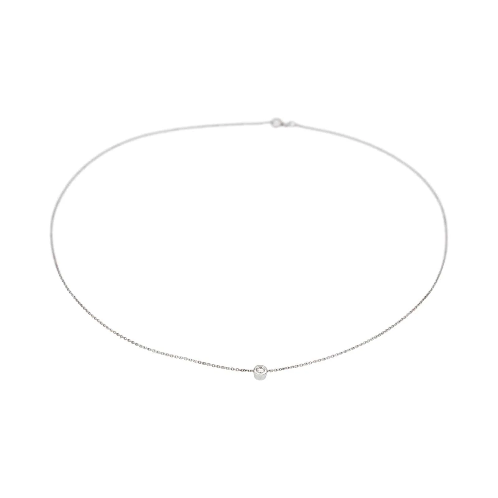 White Gold Diamond Pendant Necklace  - Image 4