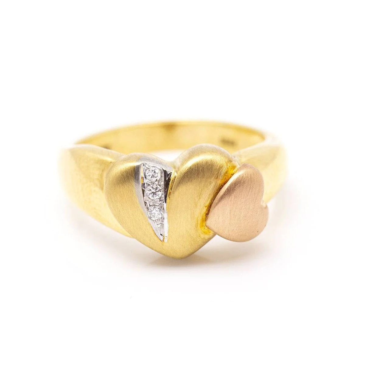 COR - 18 ct gold ring with diamonds 