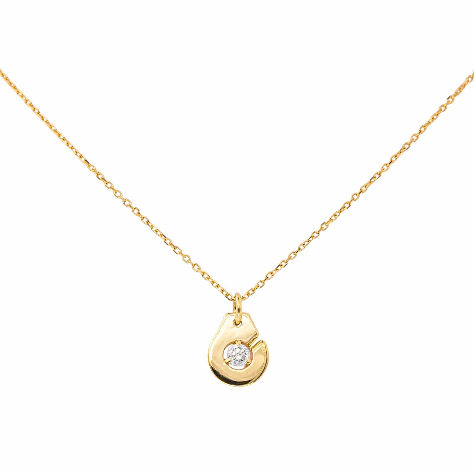 Dinh Van Necklace Menottes Yellow gold Diamond 
