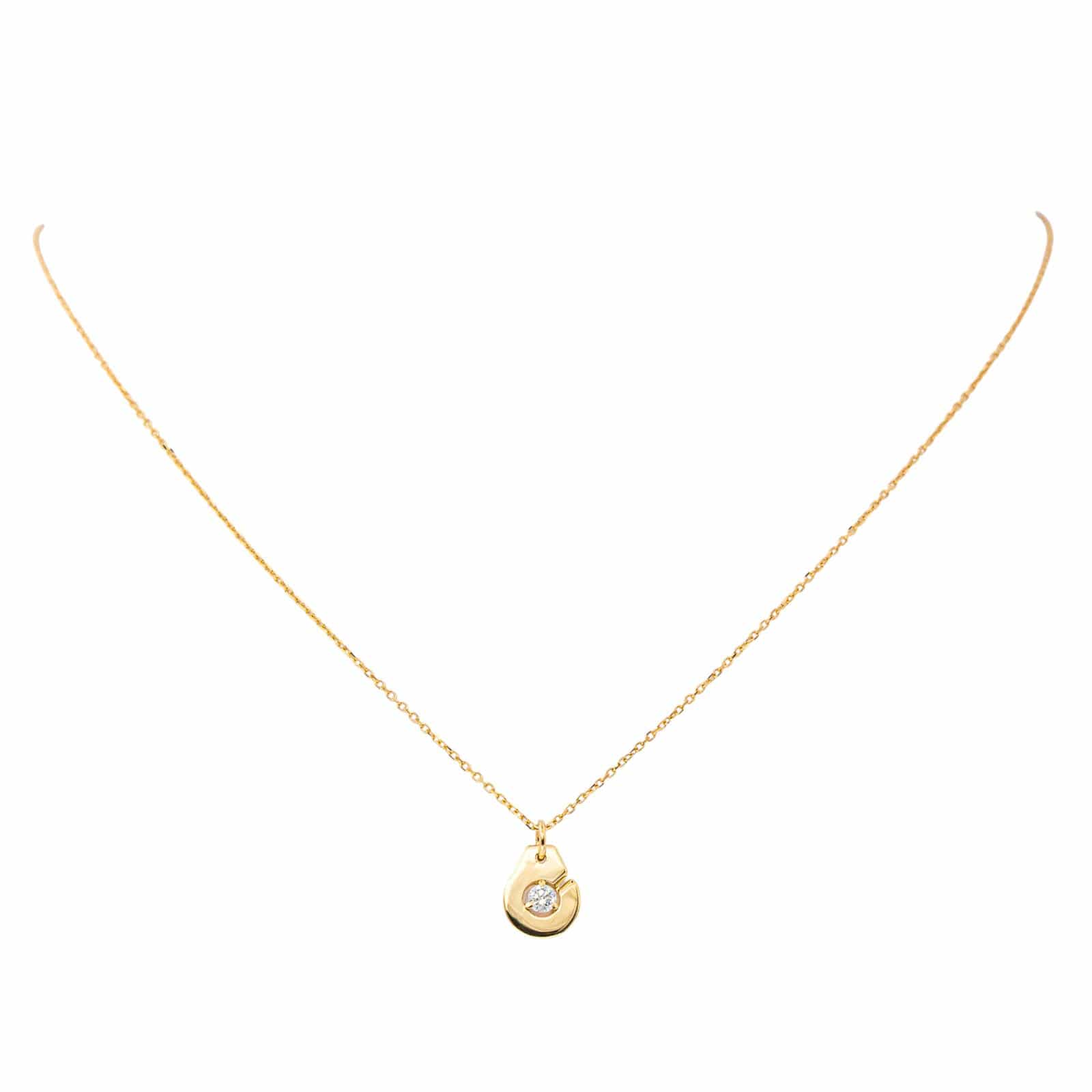 Dinh Van Necklace Menottes Yellow gold Diamond  - Image 4