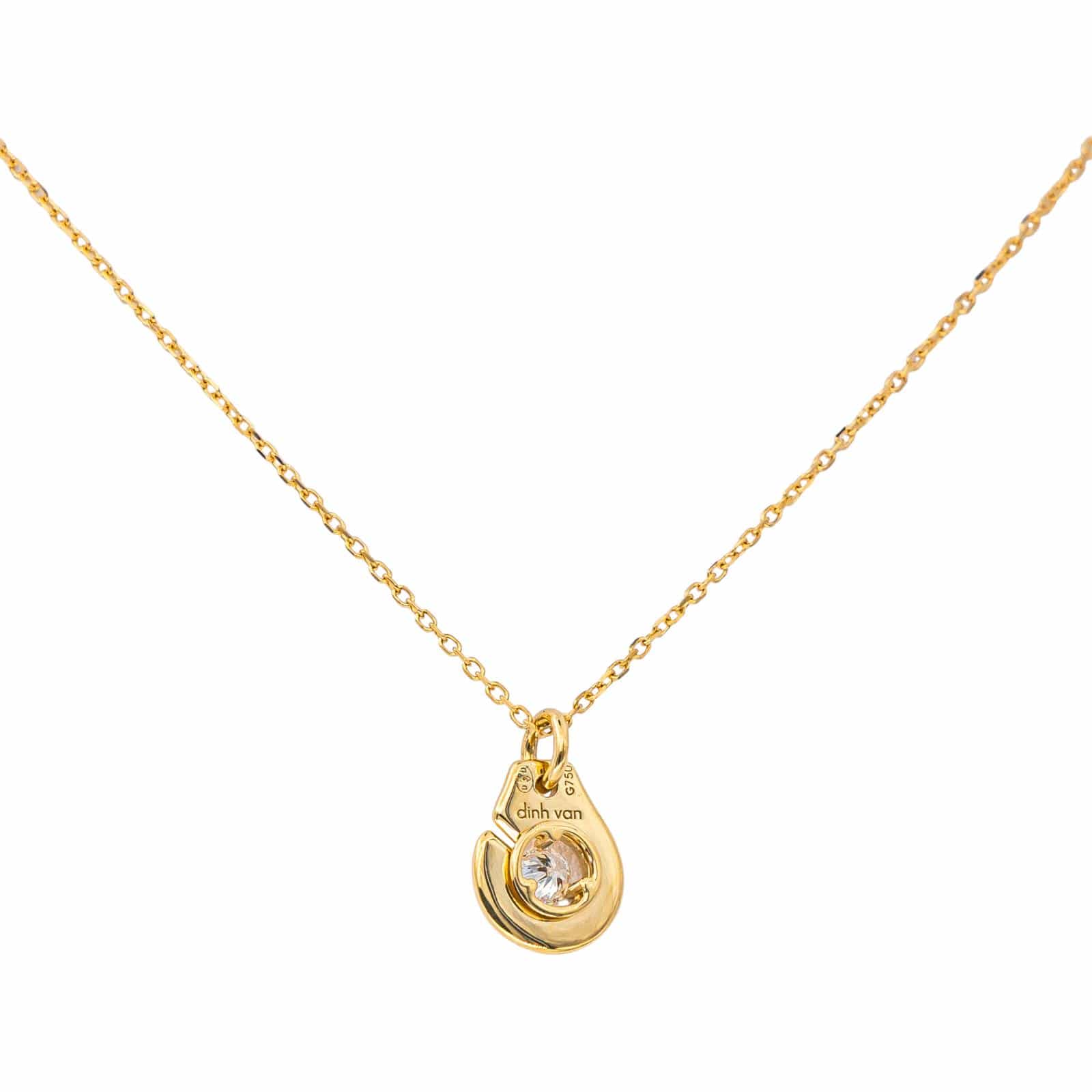 Dinh Van Necklace Menottes Yellow gold Diamond  - Image 5