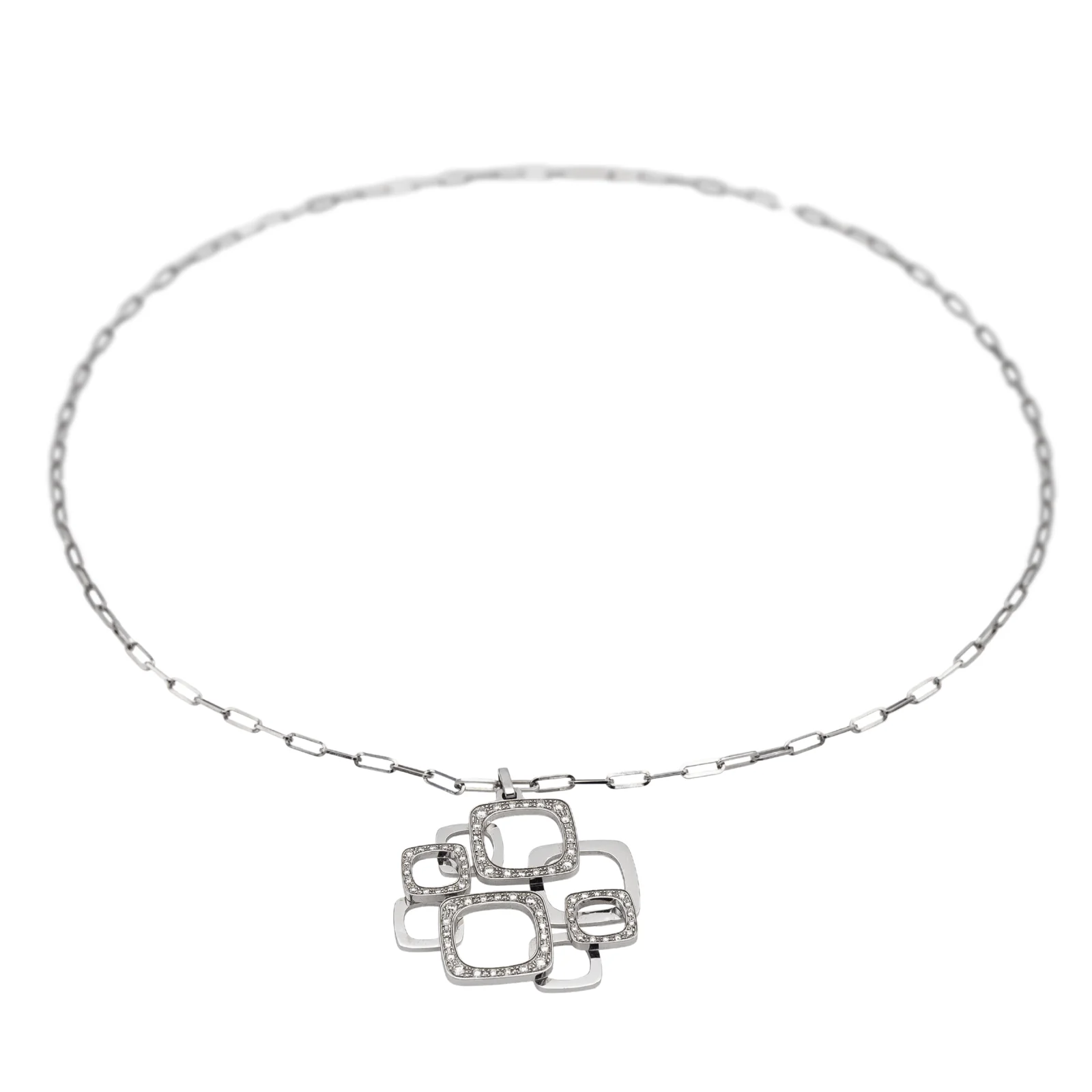 Dinh Van Pendant Necklace Impression White Gold Diamond  - Image 3