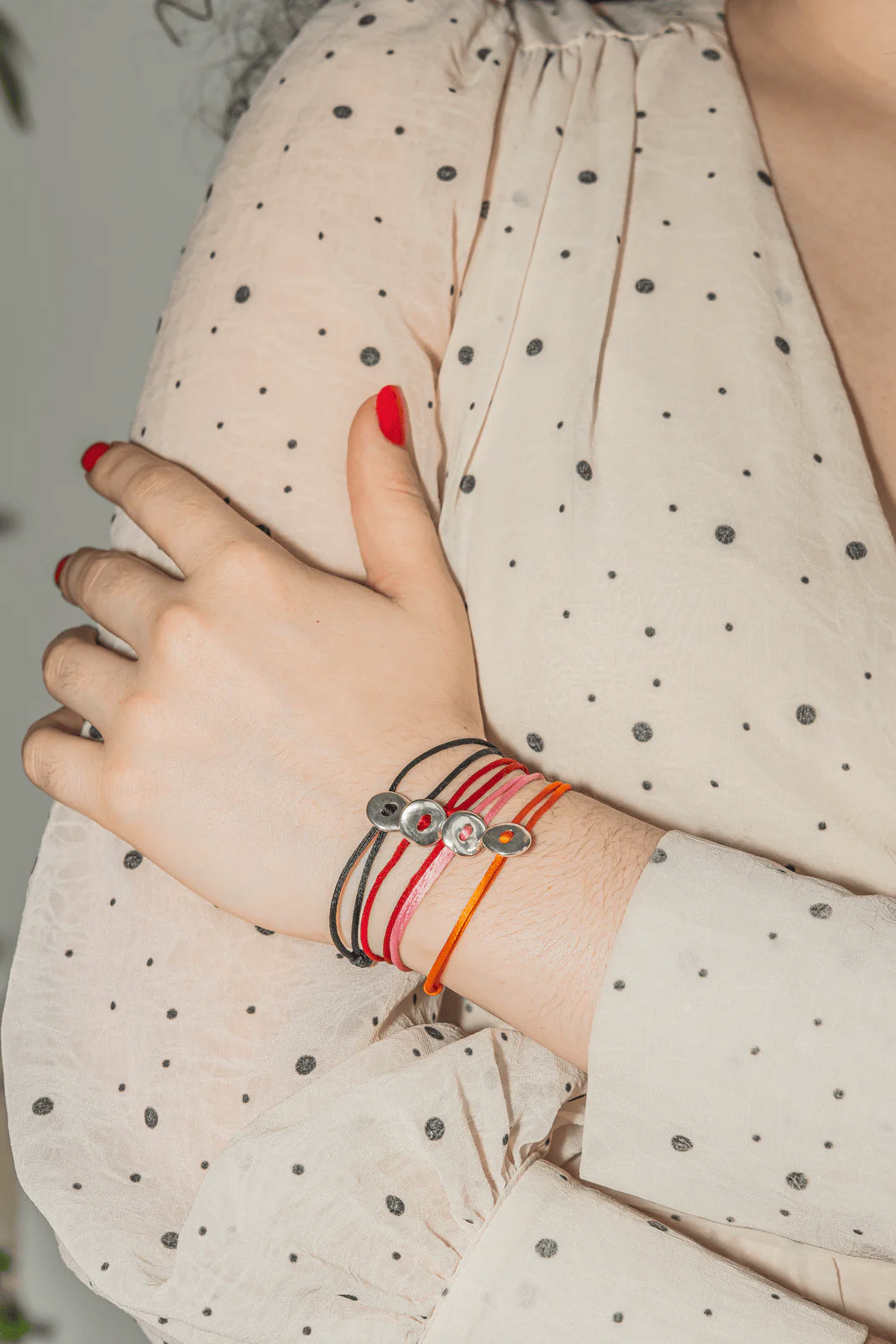 Dodo Pomellato Cord Bracelet Button silver  - Image 2