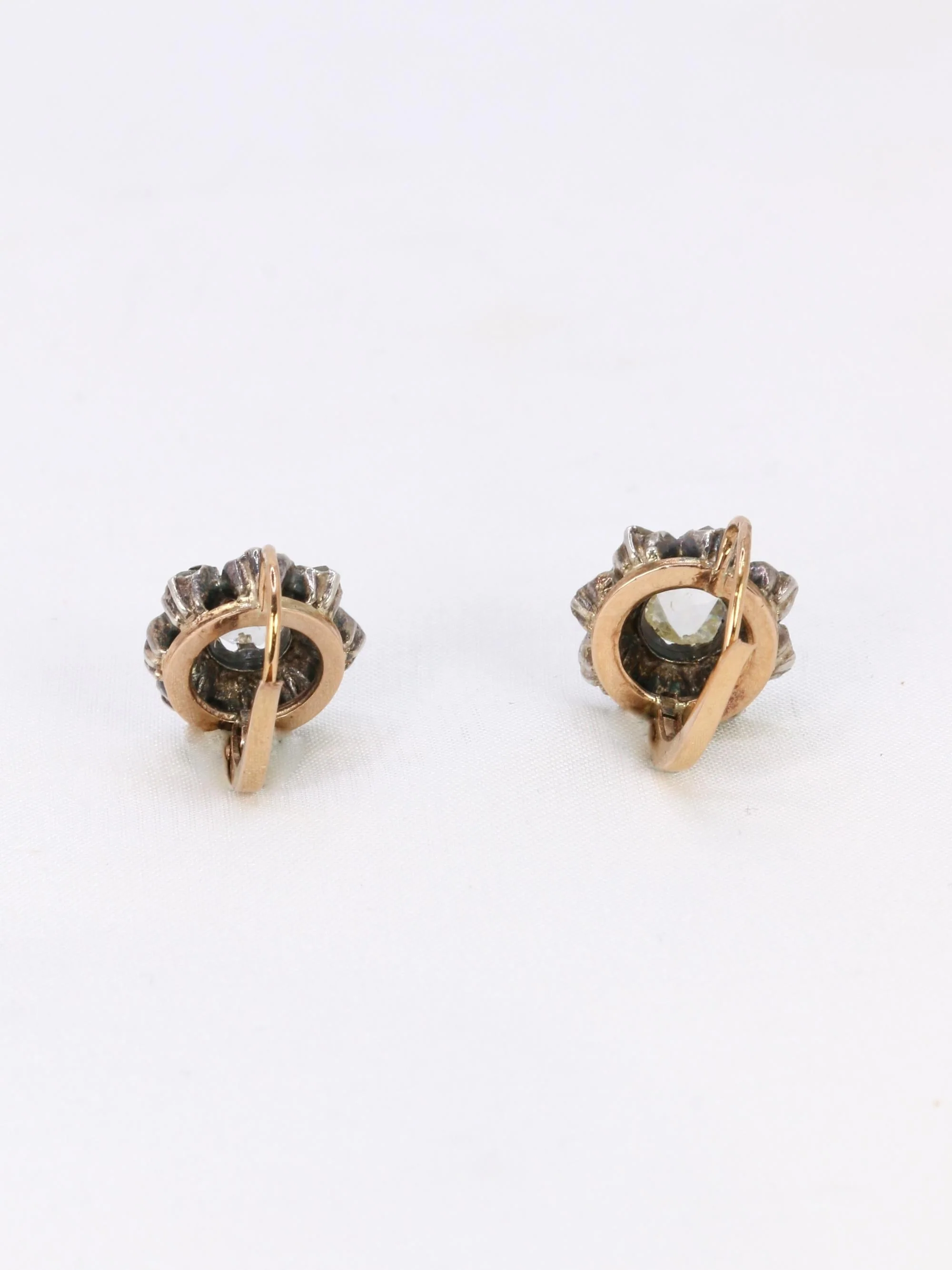 Sleepers earrings Daisy rose-cut diamonds - Image 4
