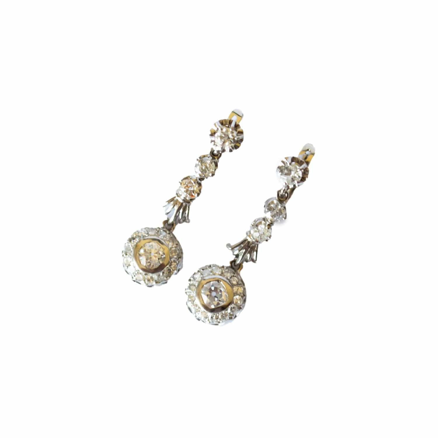 earrings in platinum with diamonds - Image 6