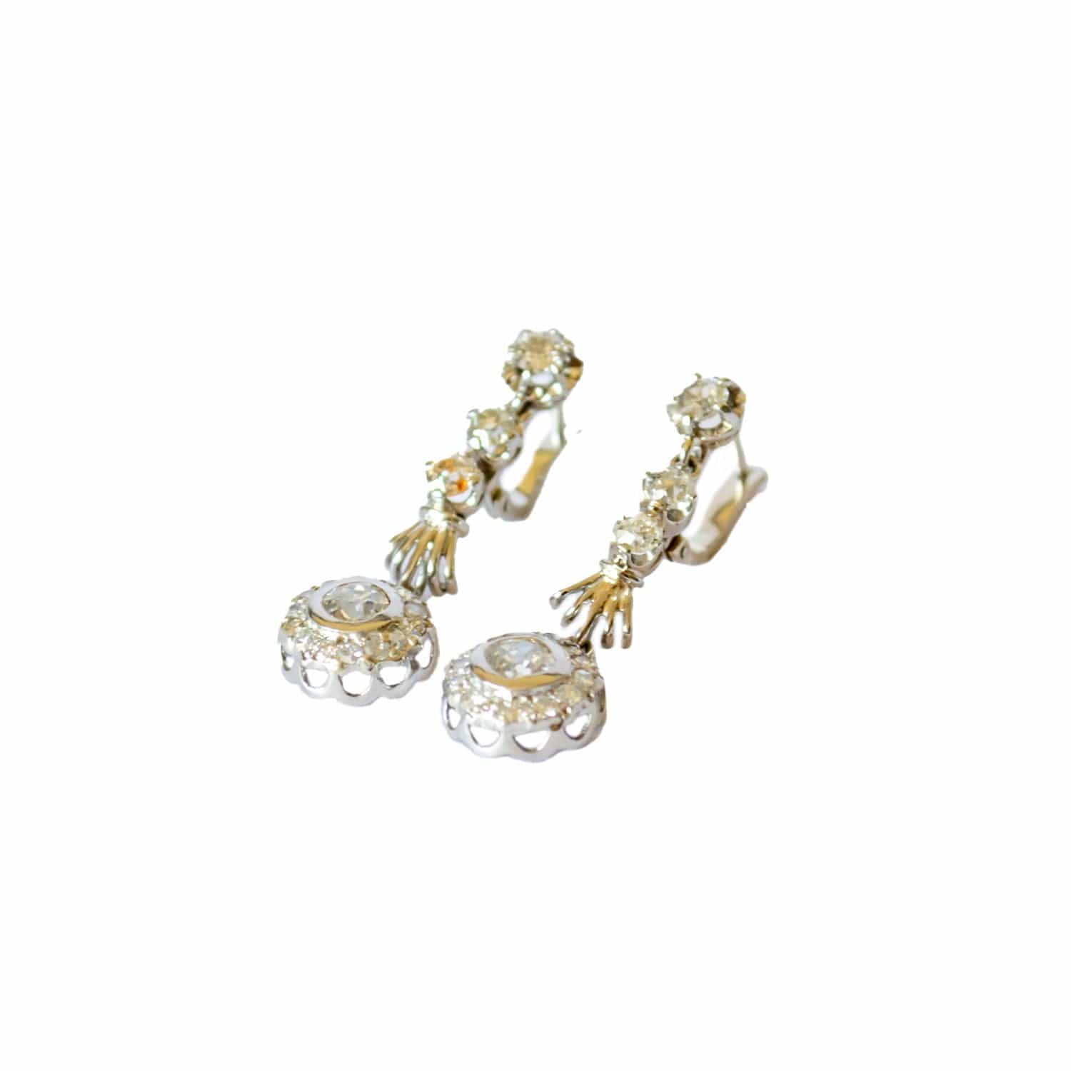 earrings in platinum with diamonds - Image 8