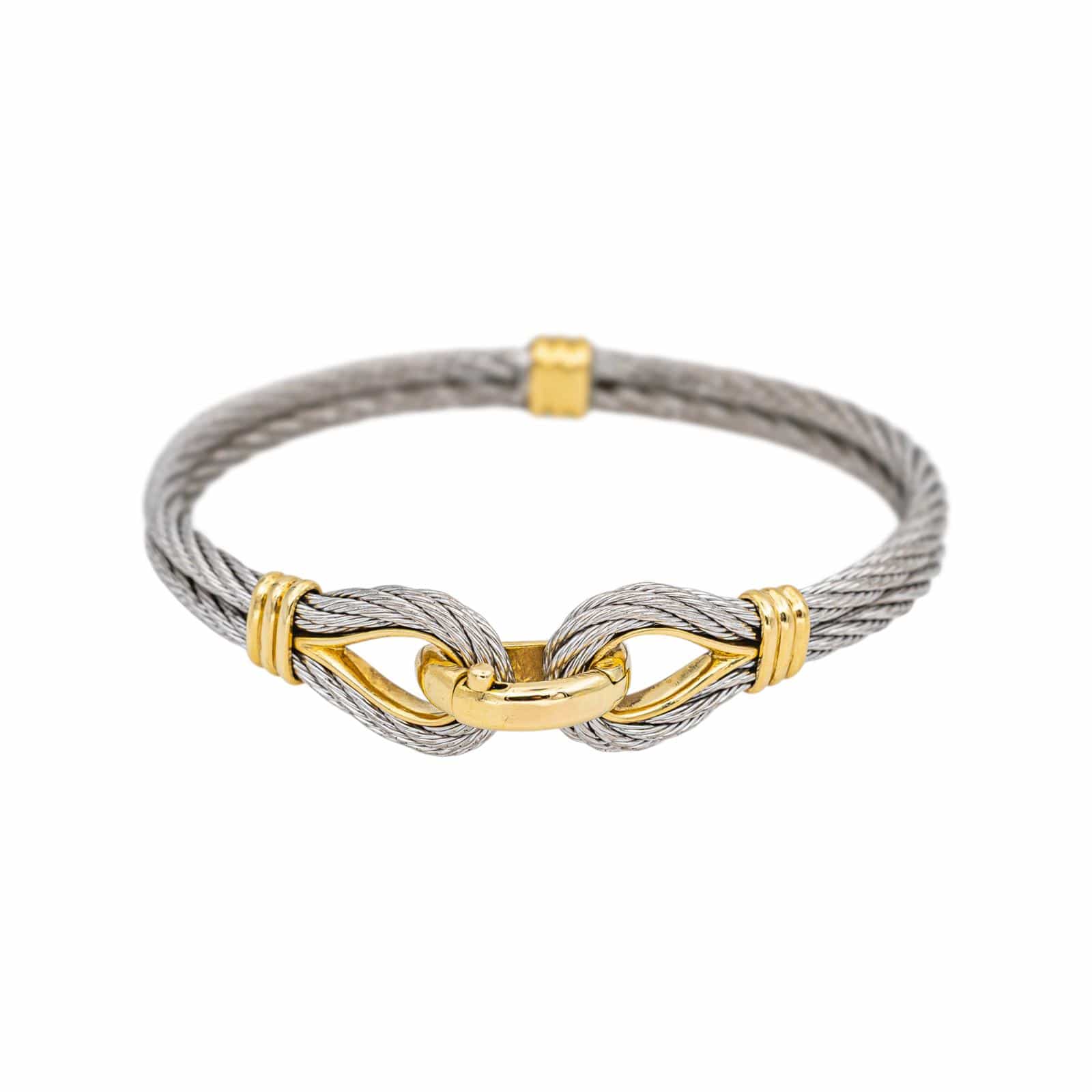 Fred  Bracelet  Force 10 Yellow gold, Steel 