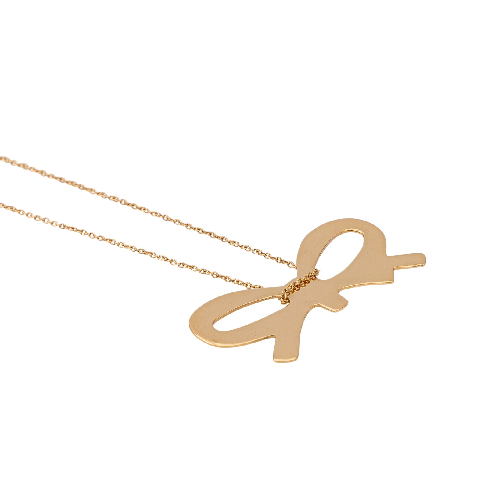 Ginette NY Bow Pendant Necklace Rose Gold  - Image 5