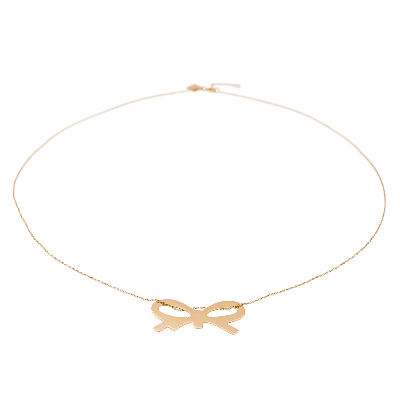 Ginette NY Bow Pendant Necklace Rose Gold  - Image 7