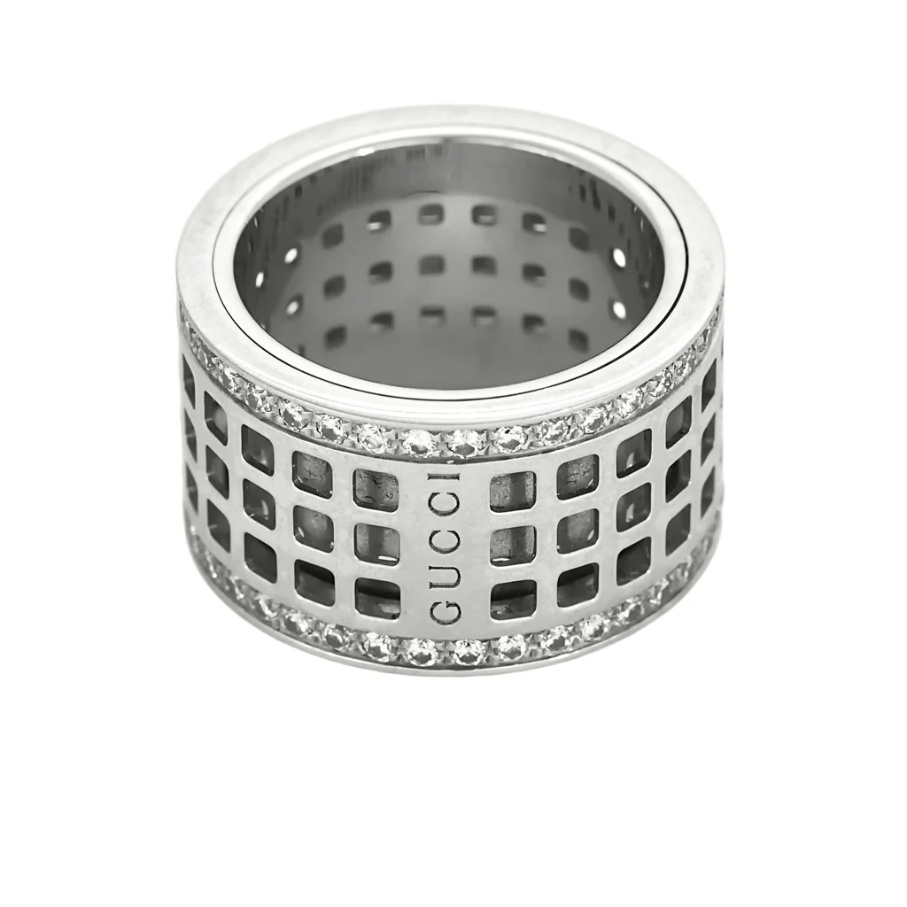 GUCCI - Scroll - Large - Ring in white gold and diamonds 