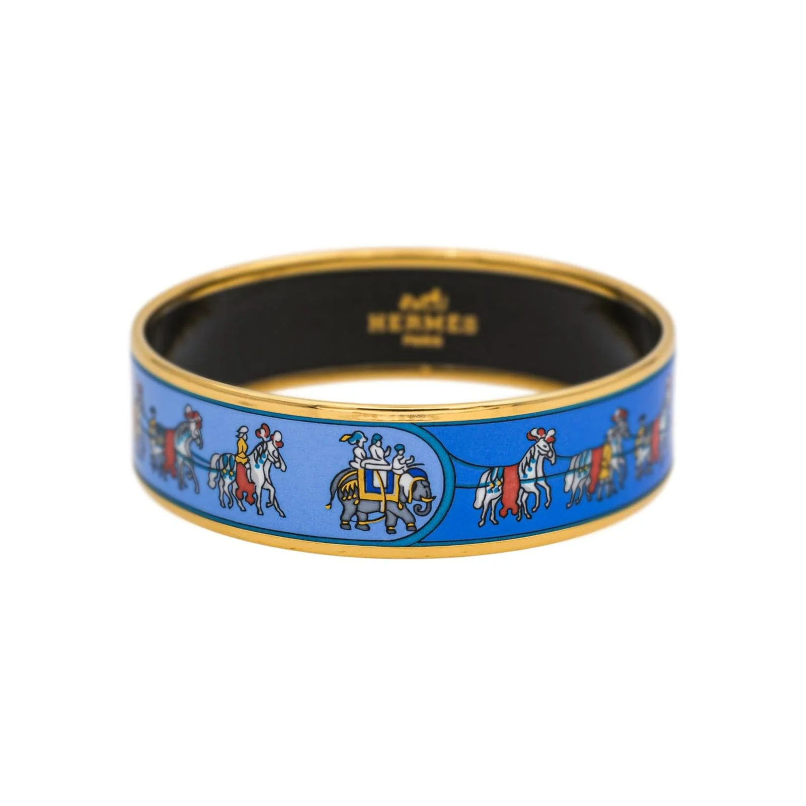 Hermès Gold Metal Bangle Bracelet