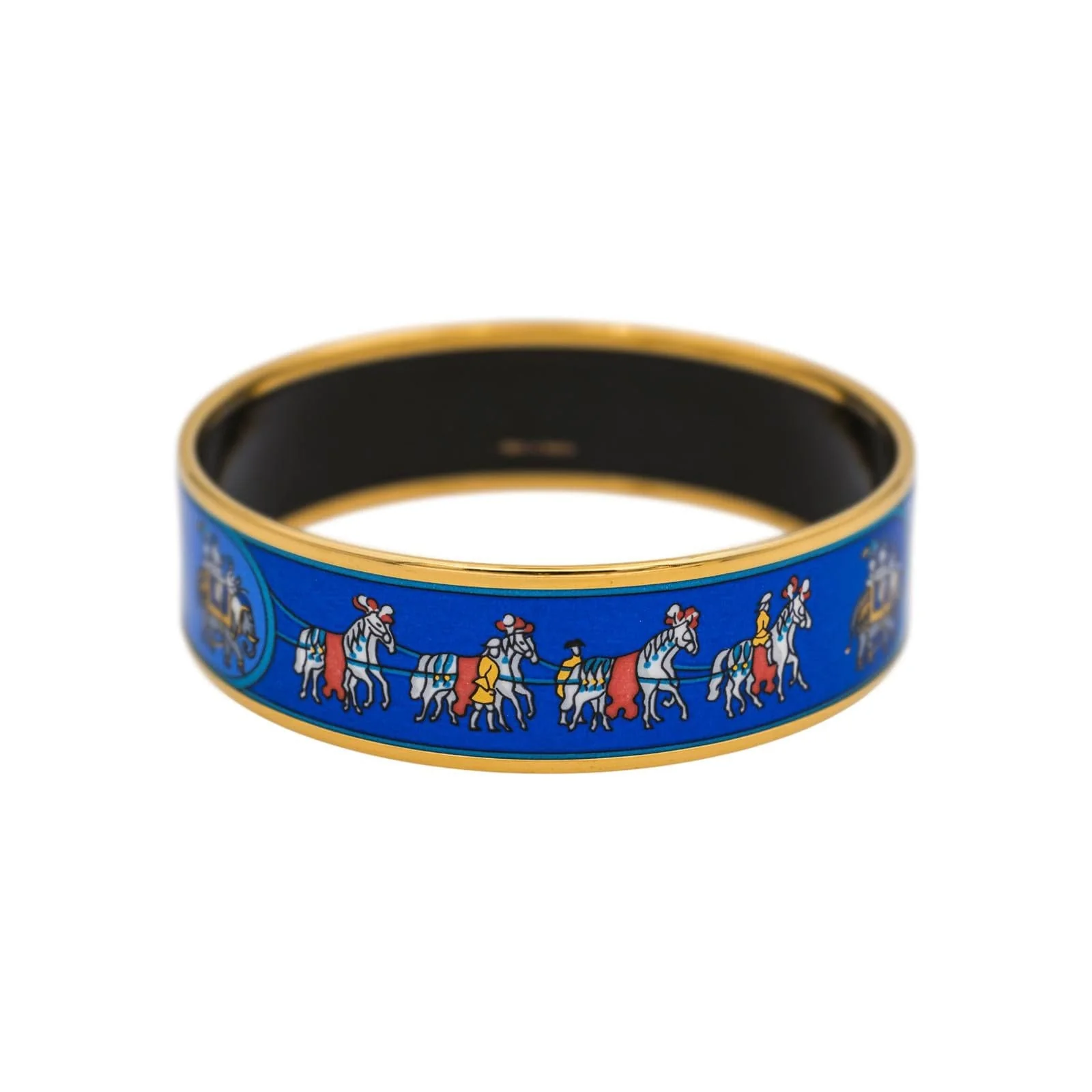 Hermès Gold Metal Bangle Bracelet - Image 4