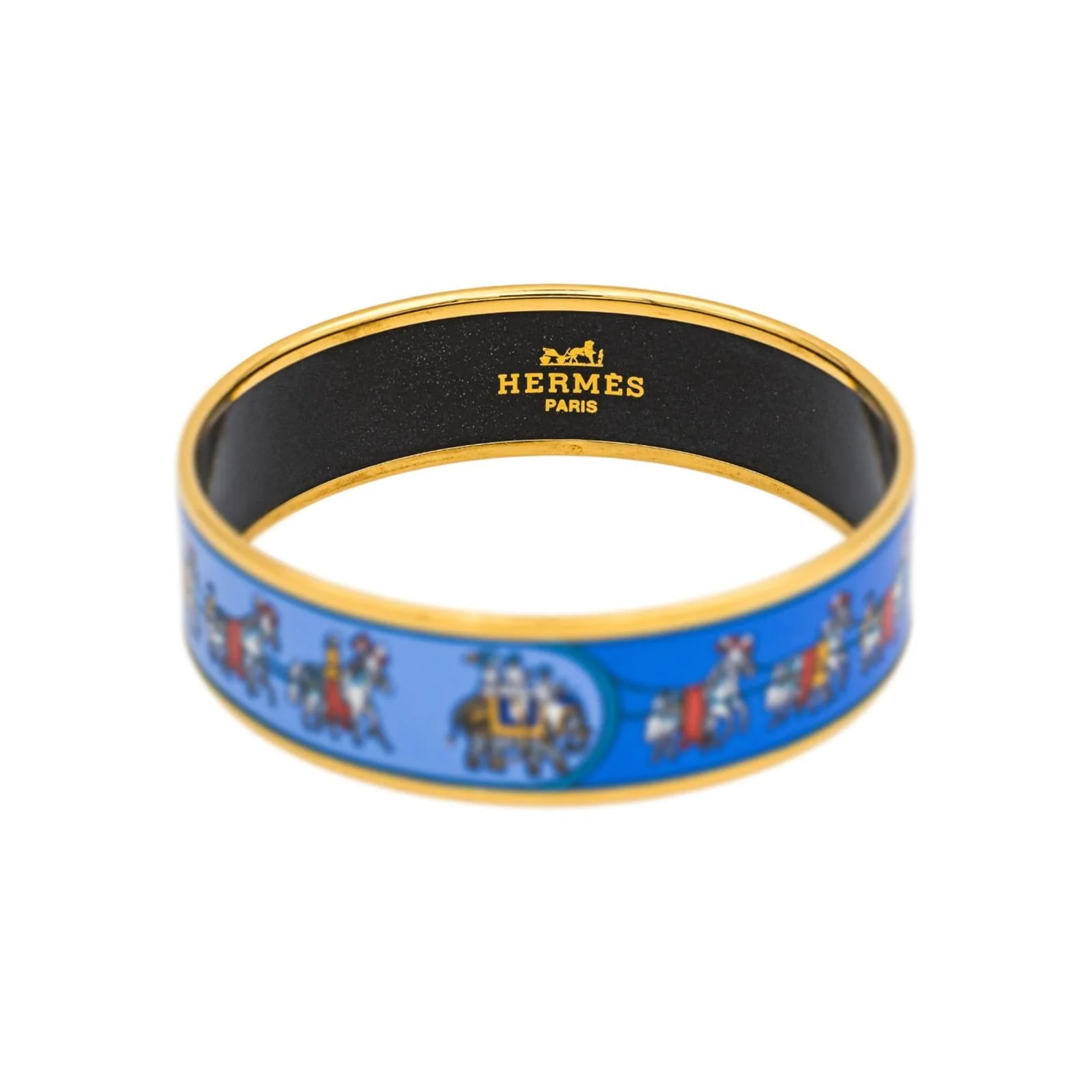 Hermès Gold Metal Bangle Bracelet - Image 5