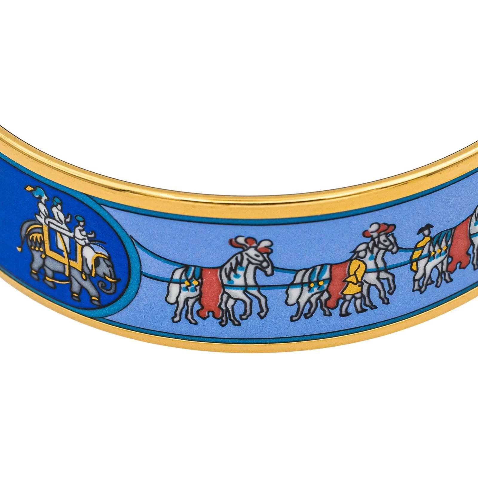 Hermès Gold Metal Bangle Bracelet - Image 6
