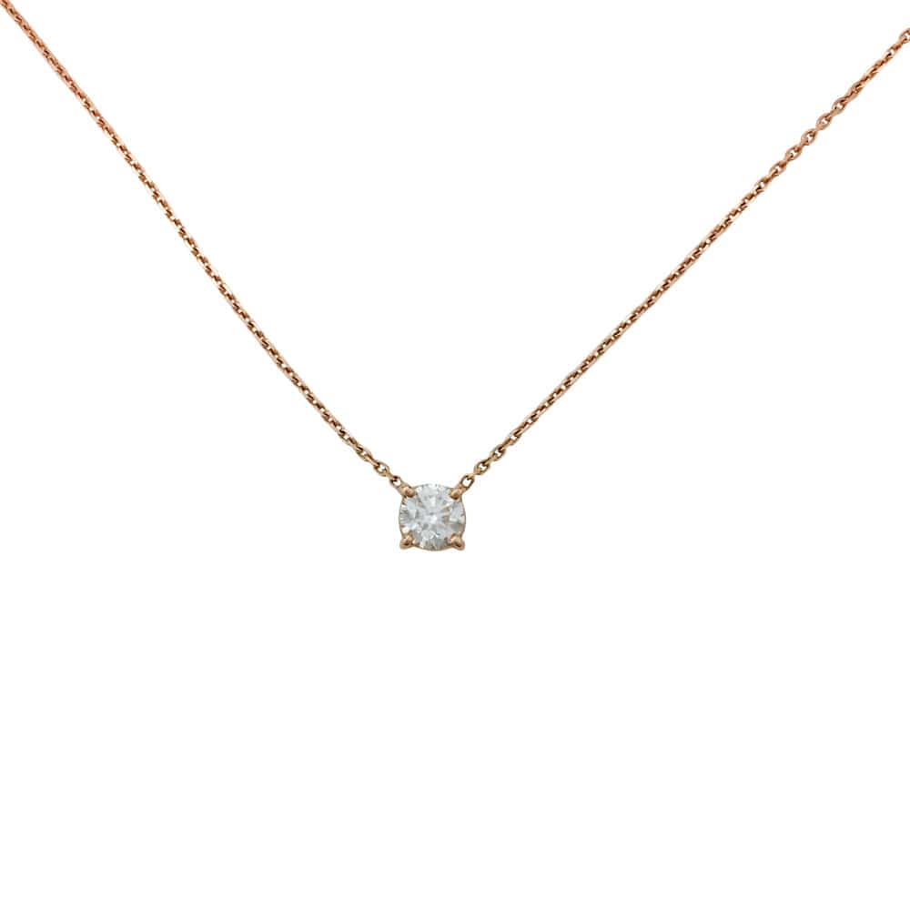 Rose gold pendant, diamond.