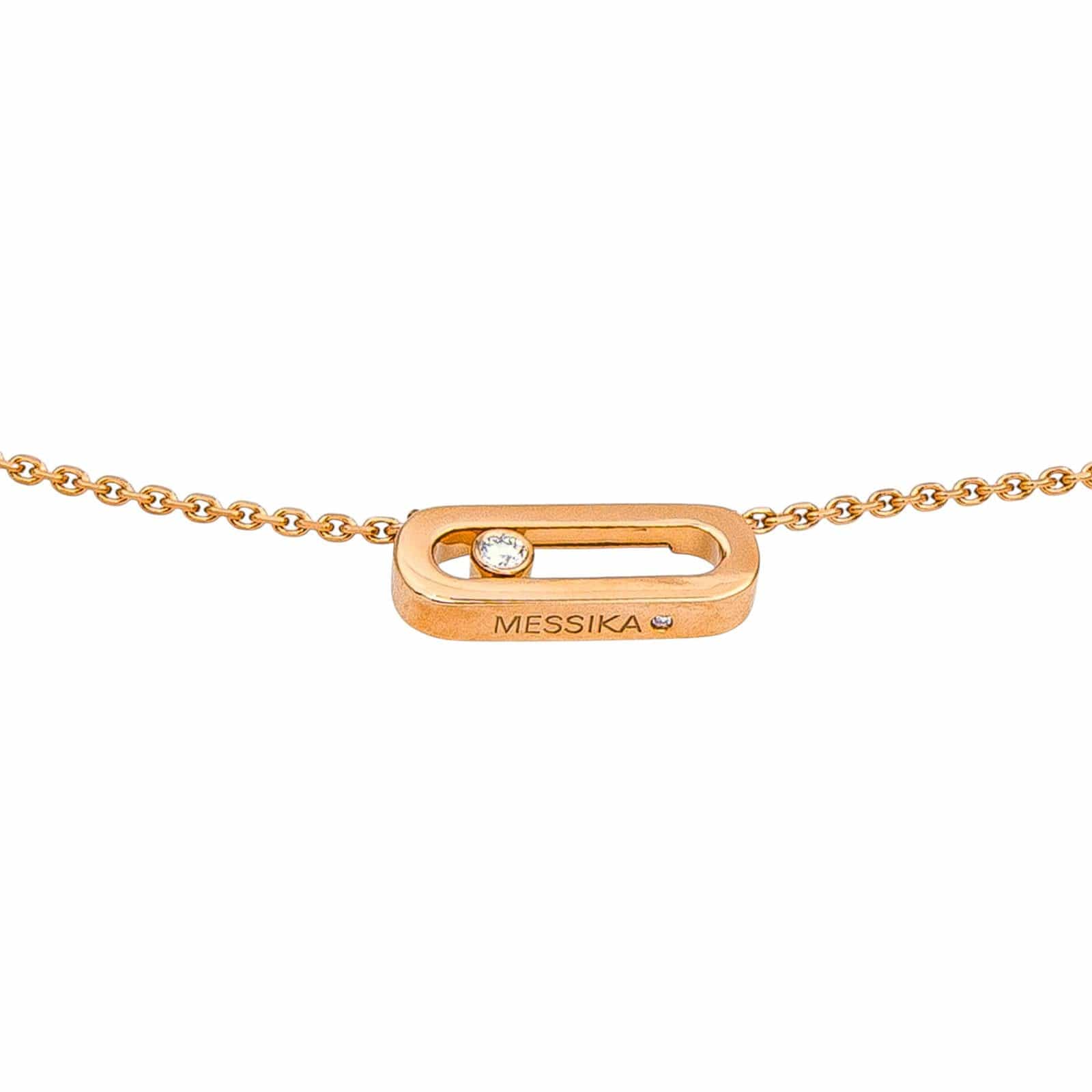 Messika Move Uno Pink Gold Diamond Necklace  - Image 3