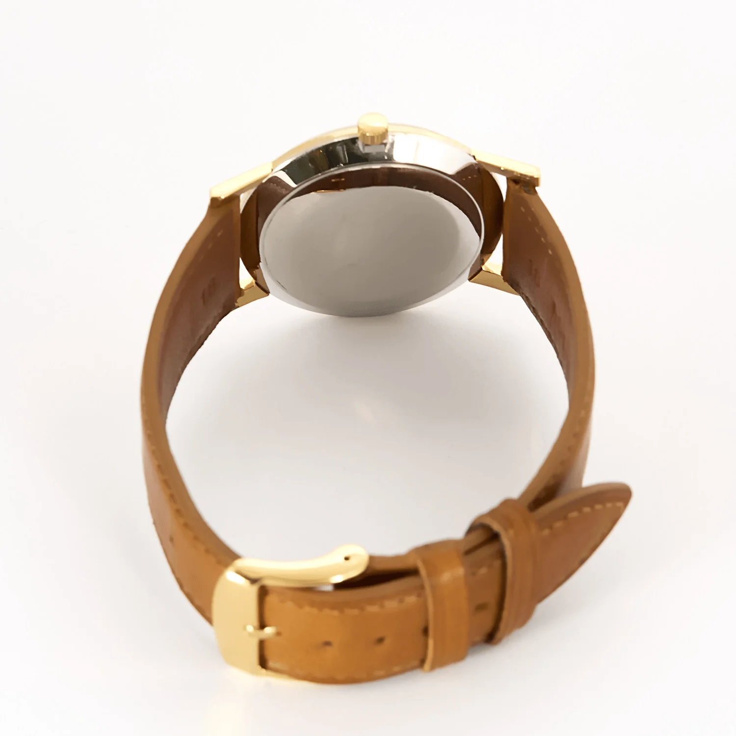 Baume et Mercier - Eterna Matic - Gold-plated steel watch with round case and automatic movement  - Image 5