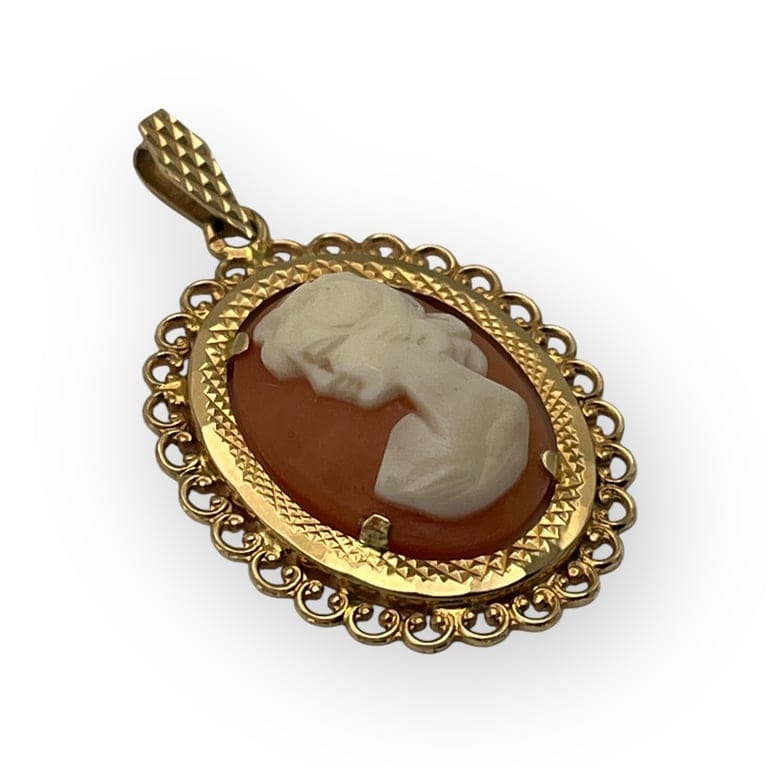 Pendant cameo in 18k yellow gold  - Image 3
