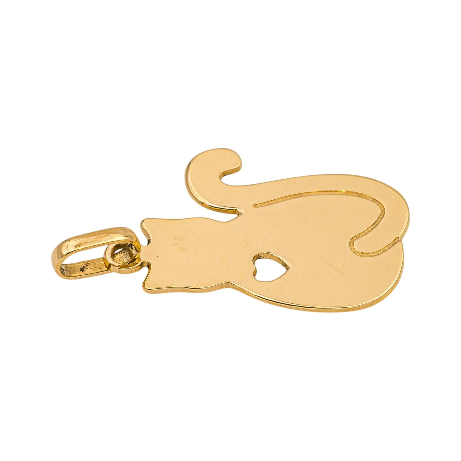 Yellow gold Cat Pendant  - Image 3