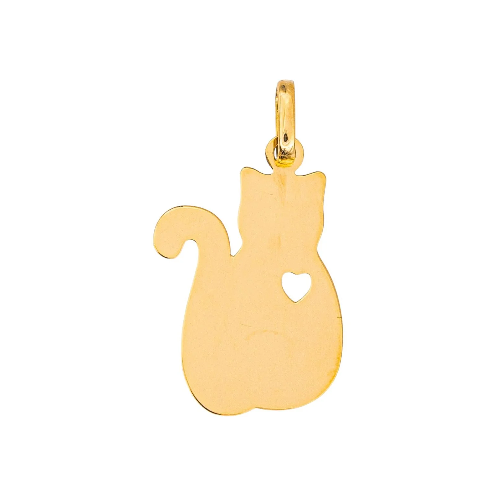 Yellow gold Cat Pendant  - Image 4