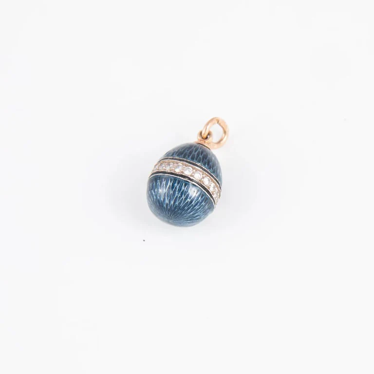 Diamond Enameled Egg Pendant - Image 2