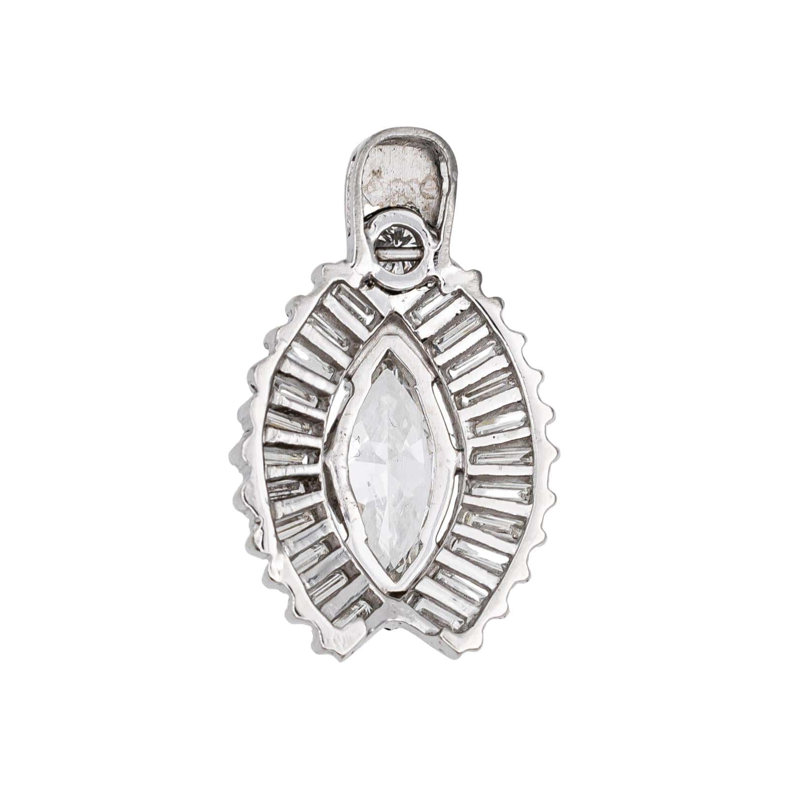 White gold diamond pendant  - Image 5