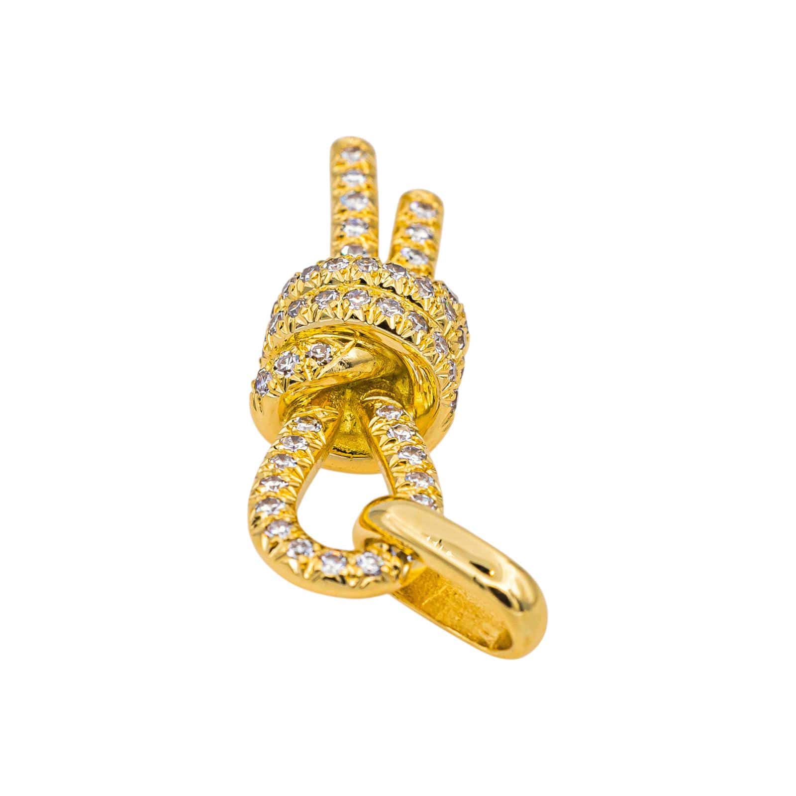Yellow Gold Diamond Pendant  - Image 4