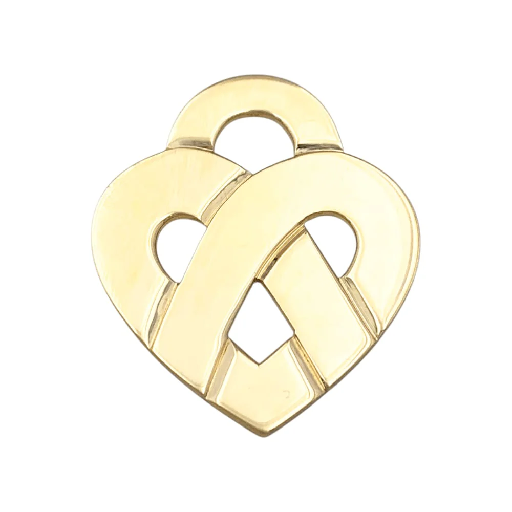 Poiray pendant, "Interlaced Heart", yellow gold. 