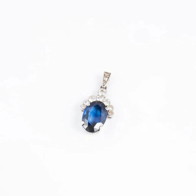 Sapphire Diamond Pendant - Image 3