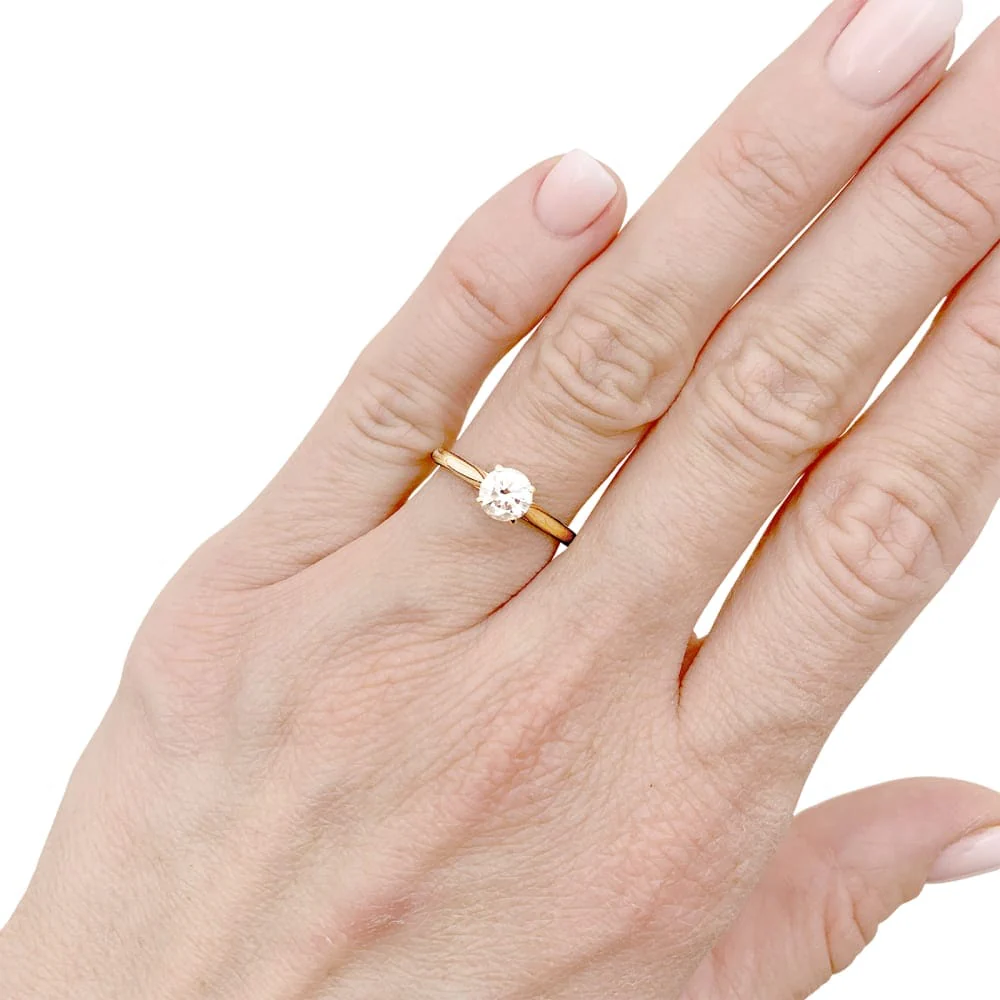 Solitaire Cartier, "1895", yellow gold and diamond.  - Image 6