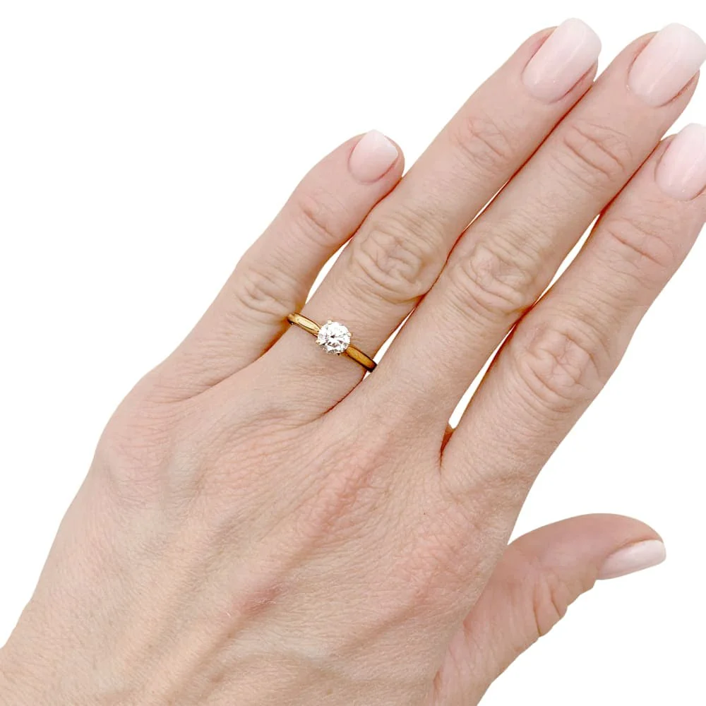 Solitaire Cartier, "1895", yellow gold and diamond.  - Image 7