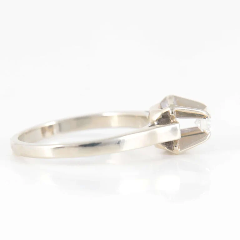 Diamond solitaire white gold - Image 7