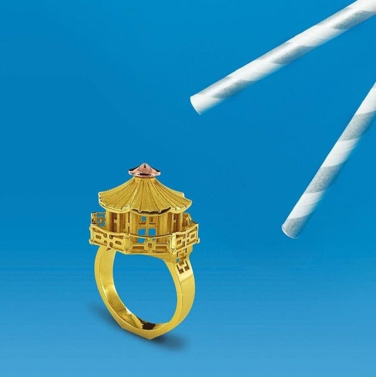 Tournaire Pagoda - Yellow gold ring  - Image 5