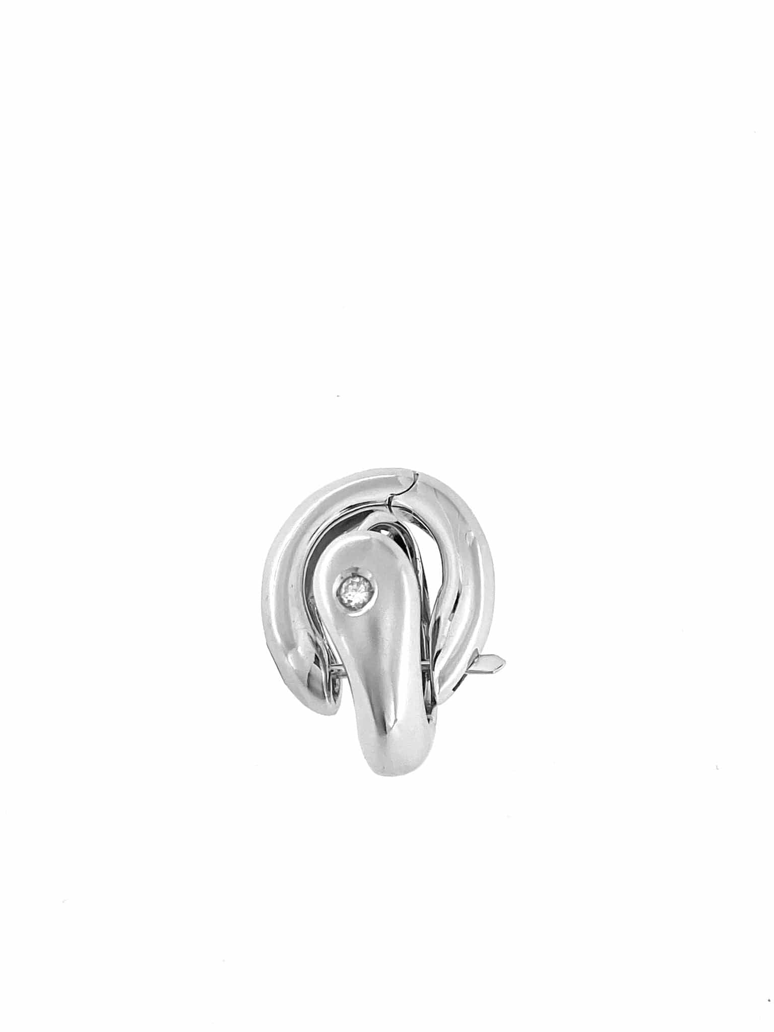 White gold and diamond earrings - Image 3